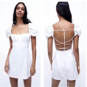 NWT white dress with open back​